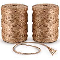 6ply Bramante de Yute 100Mx2Pcs Natural Yute Twine Cuerda de Cáñamo Cordel mejor Arts Crafts – Cordel de regalo Twine…